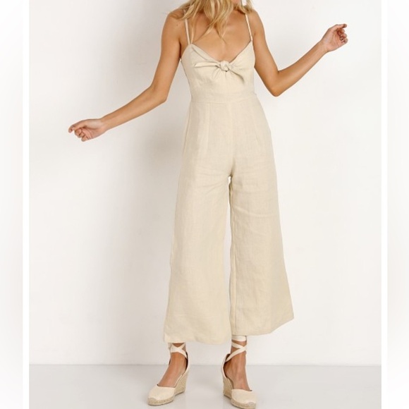 NWT Faithfull the Brand Presley Jumpsuit 100% Linen Women’s Size US 6 - Picture 2 of 14